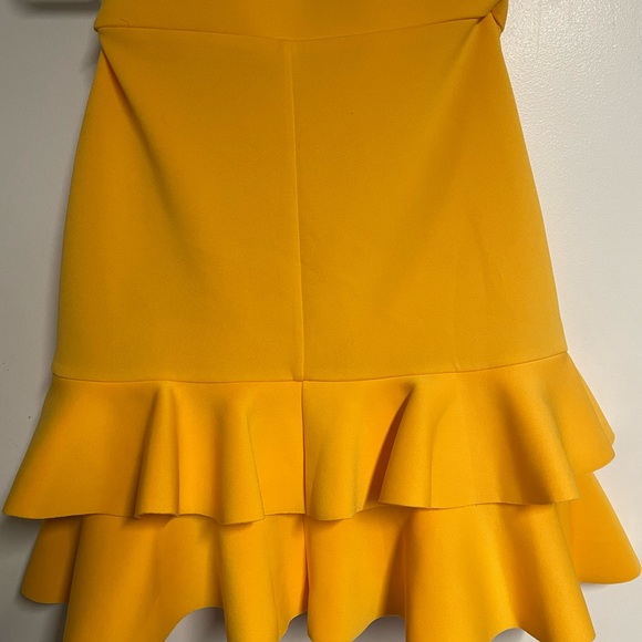 Laced in Love yellow ruffle scuba skirt - Picture 3 of 4